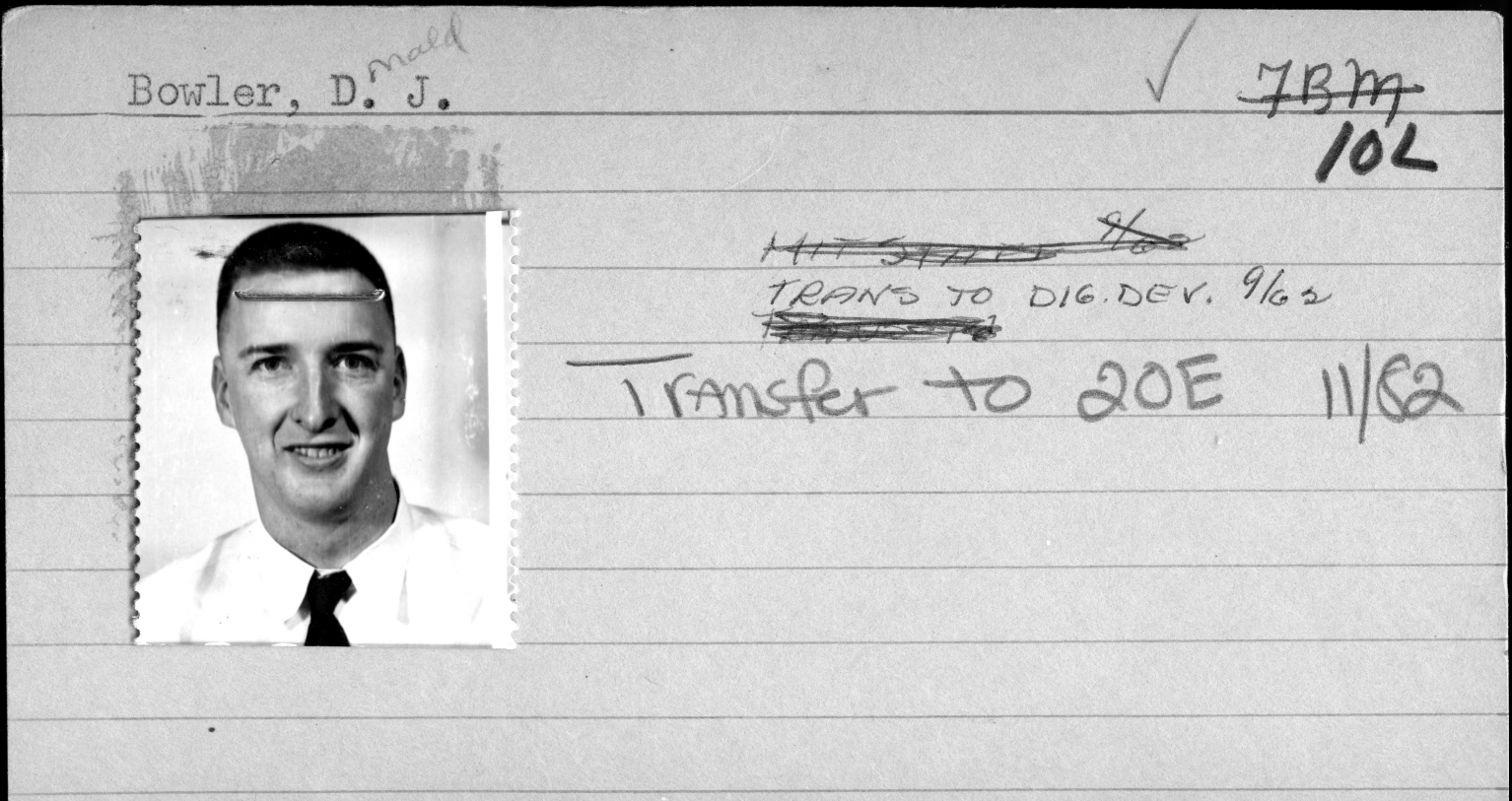 Donald Bowler Employee Card Donald Bowler Employee Card