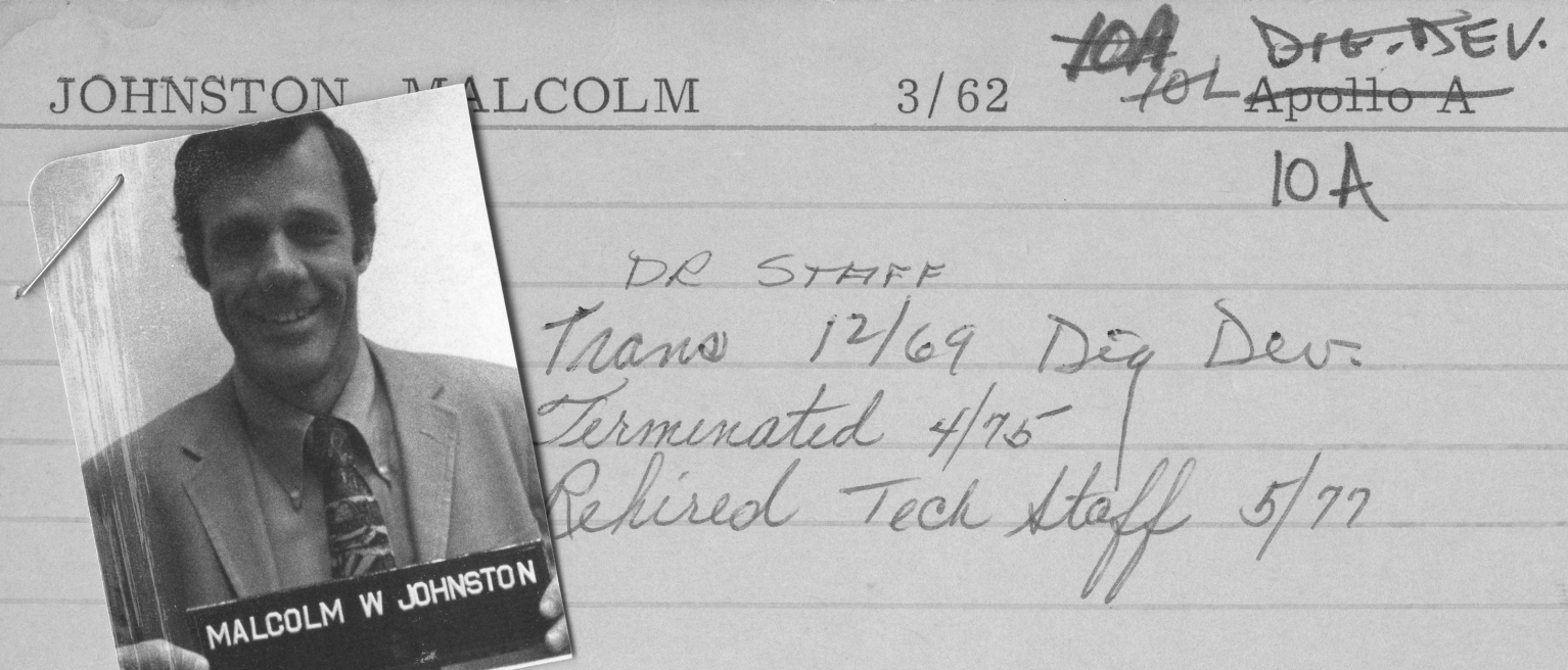 Malcolm Johnston Malcolm Johnston Employee Card