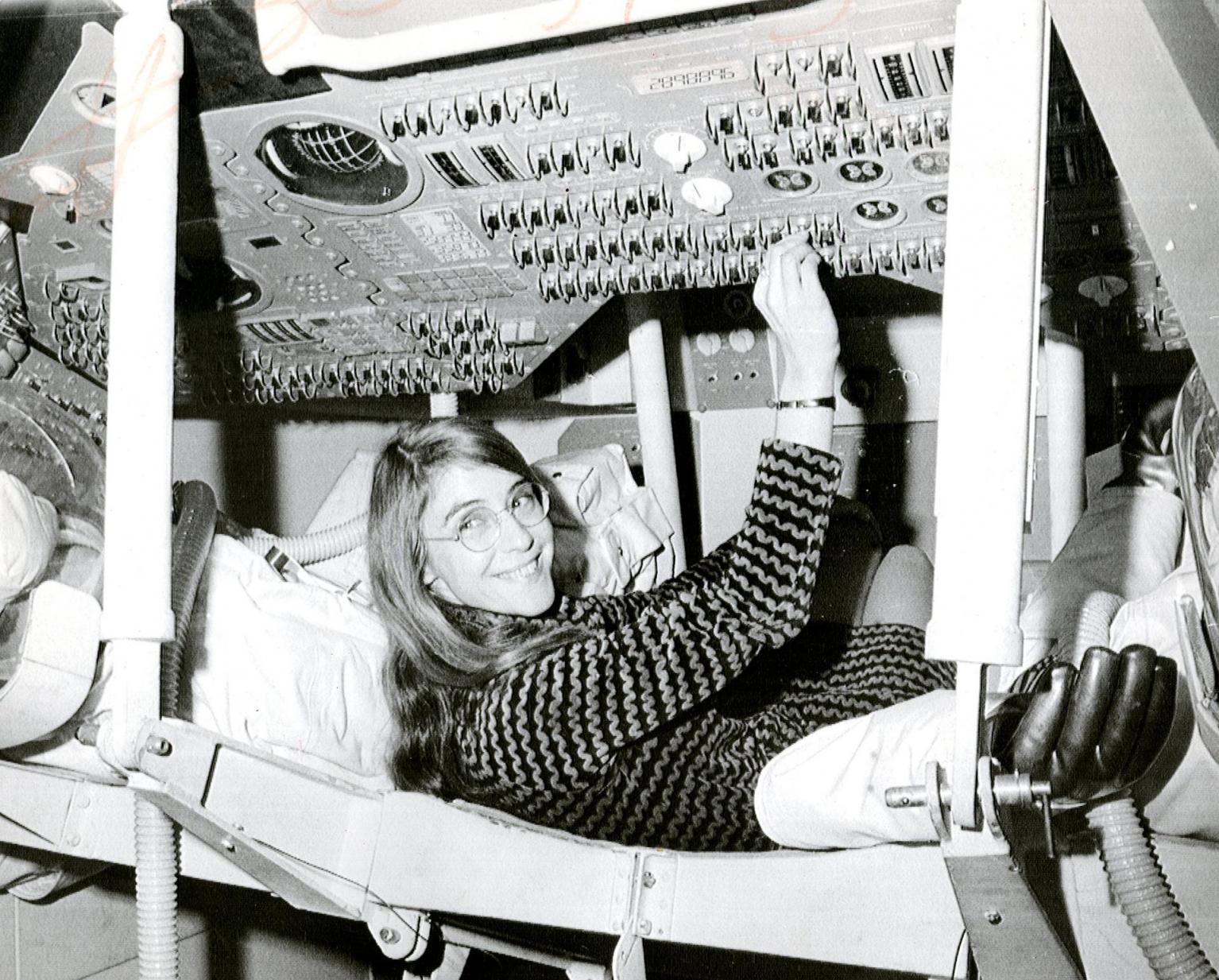 Margaret Hamilton Inside Command Module