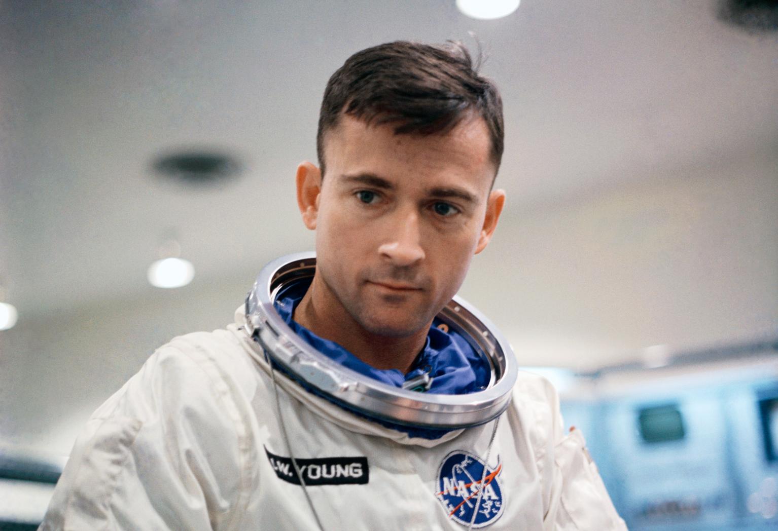 John Young Suited-Up- Astronaut John W. Young