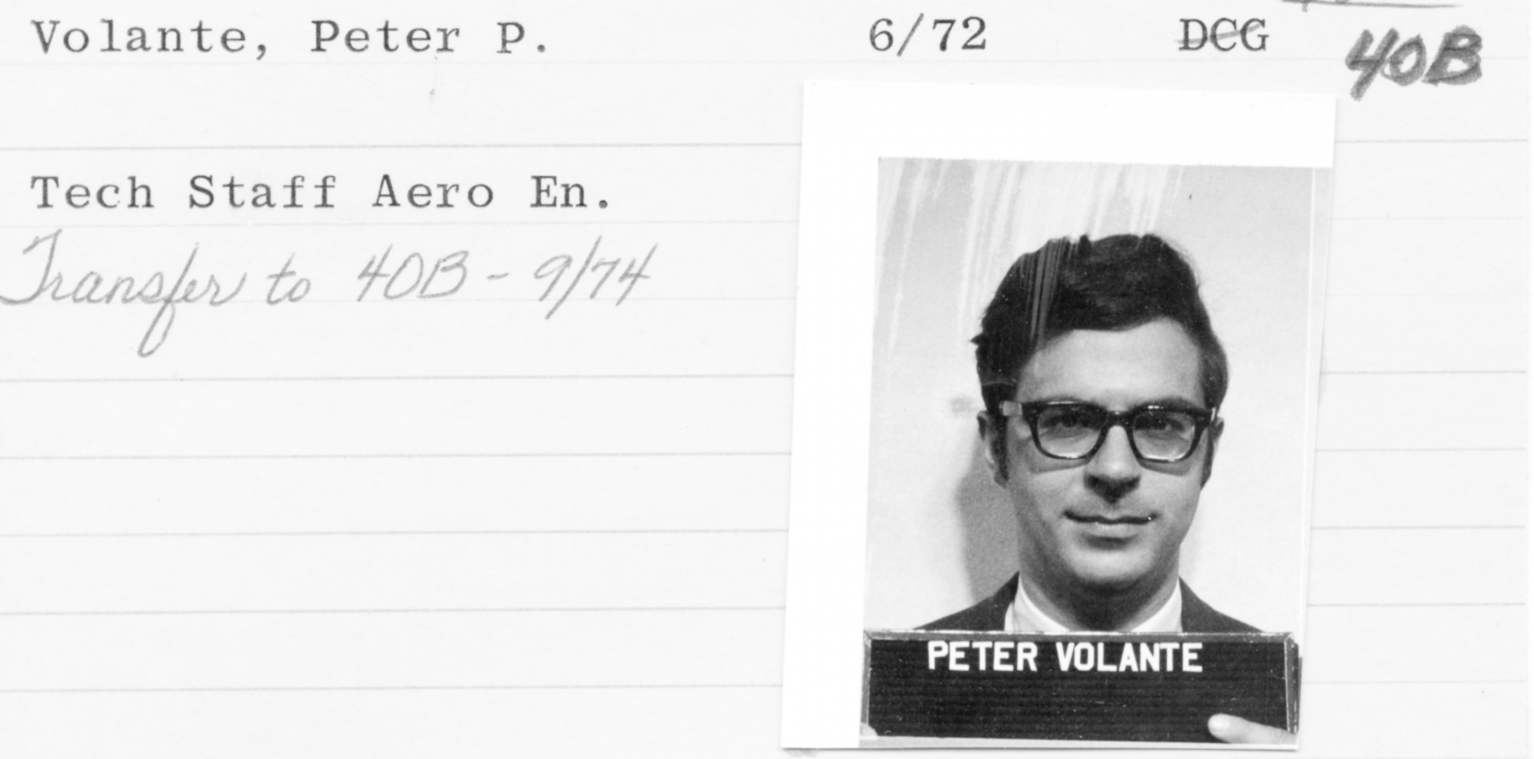 Peter Volante Employee Card