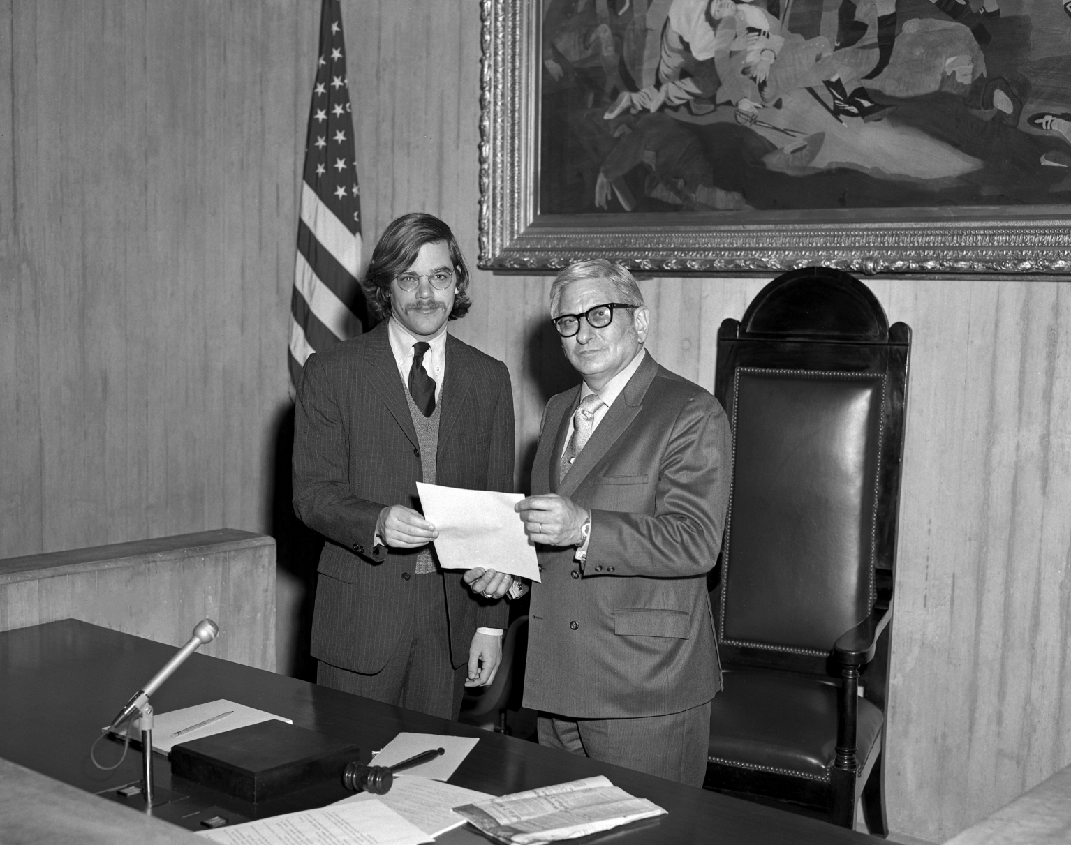 Don Eyles Receiving an Award at Boston City Hall