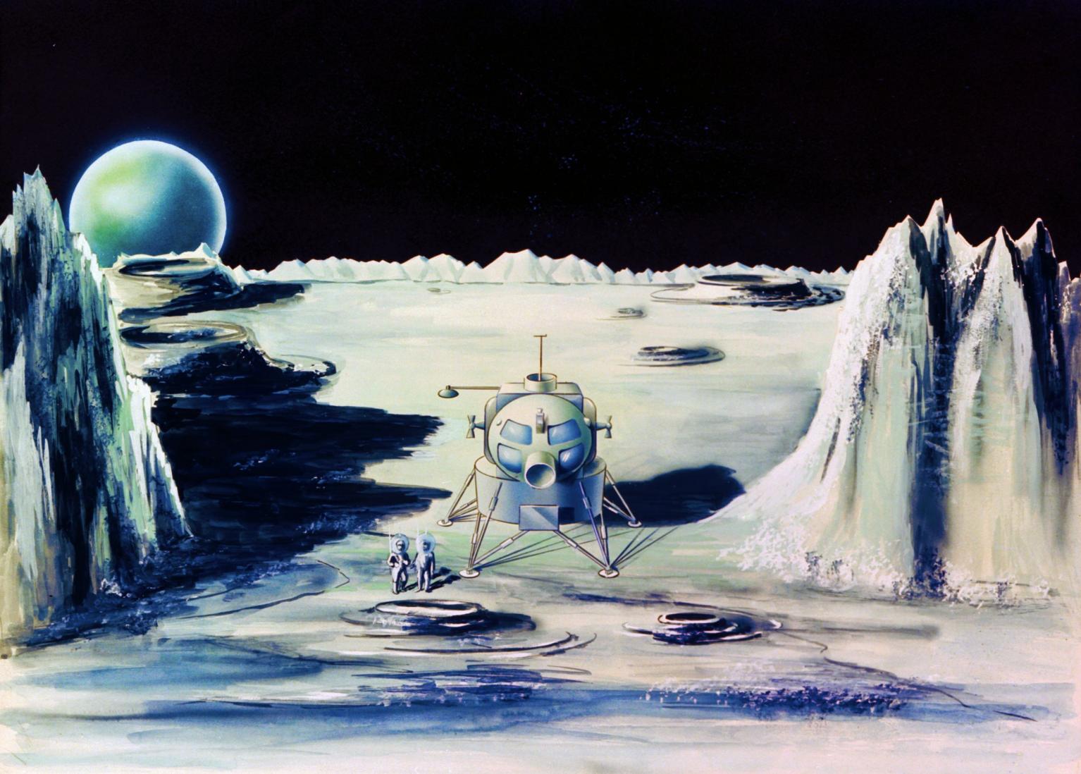 Painting Of Lunar Landscape