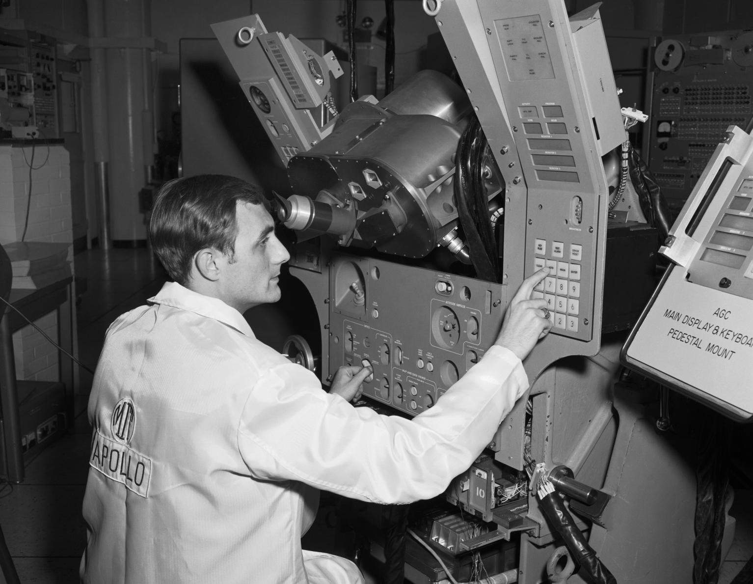 Apollo Block II System with Operator George Schmidt at Controls