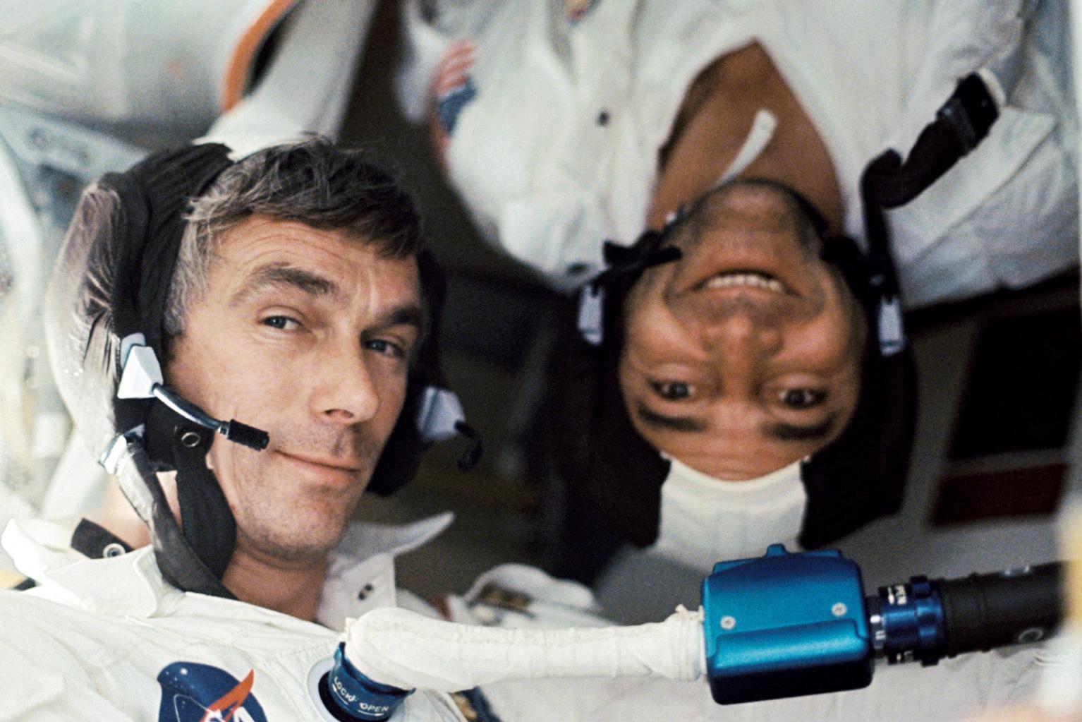 Astronauts Eugene A. Cernan and Ronald E. Evans