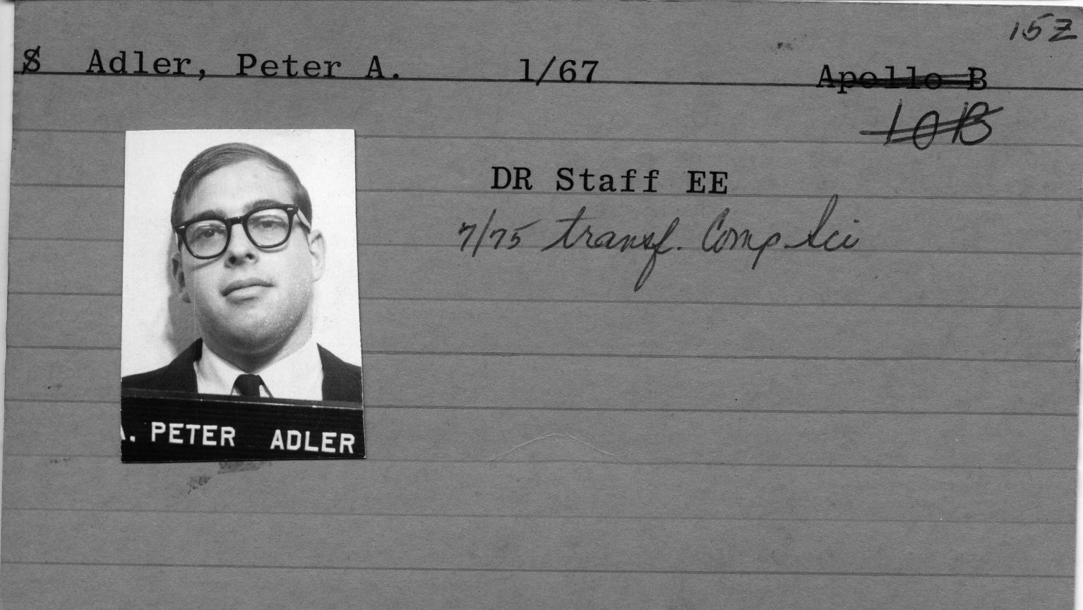 Peter Adler Employee Card