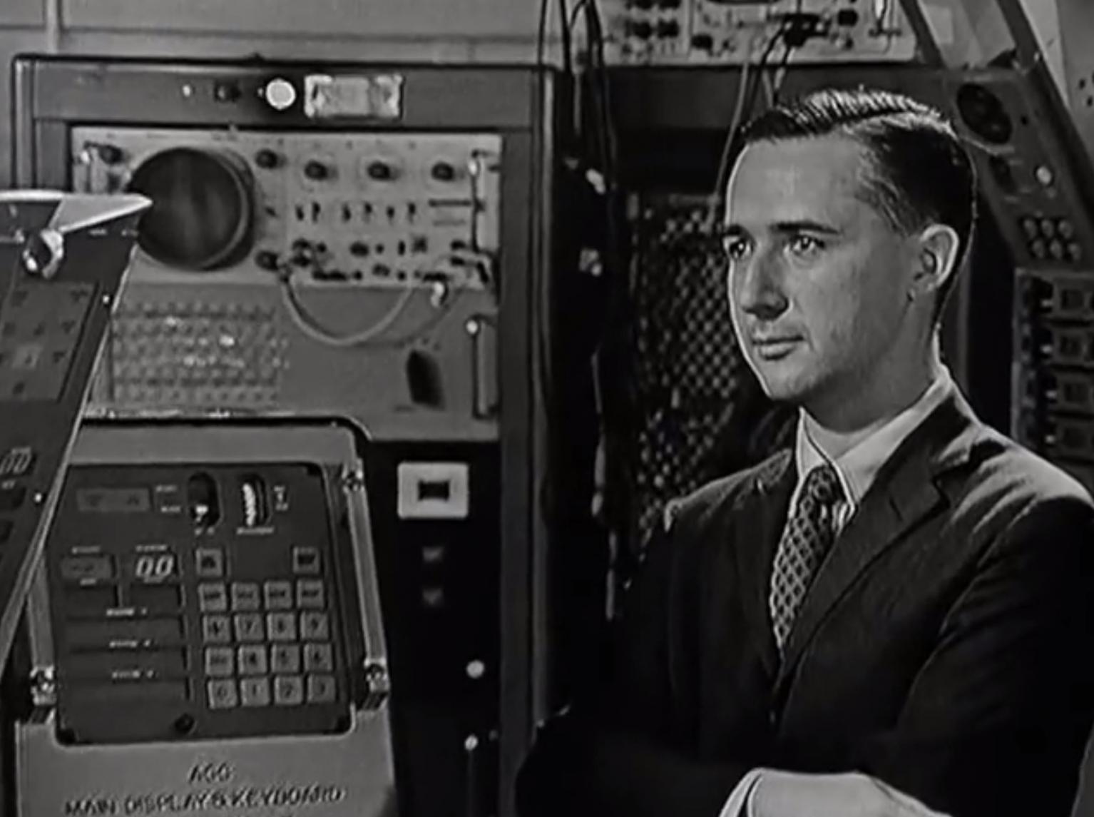 Ramon Alonso with Apollo Guidance Computer in MIT Film