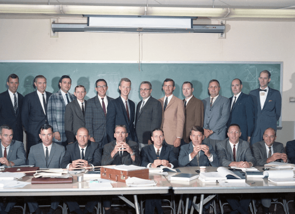 Apollo 7 Astronauts with MIT Lab Engineers Apollo 7 Astronauts with MIT Lab Engineers