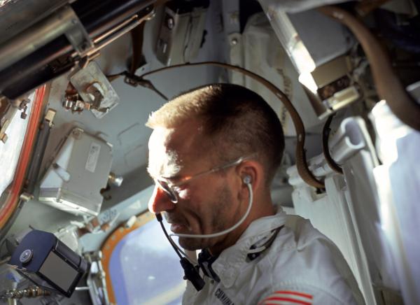 Apollo 7 Astronaut Cunningham During Mission