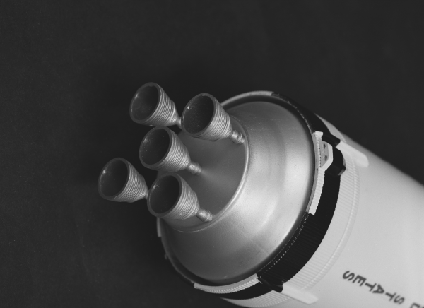 Model of the Saturn V Rocket and Five F-1 Engines Model of the Saturn V Rocket and Five F-1 Engines
