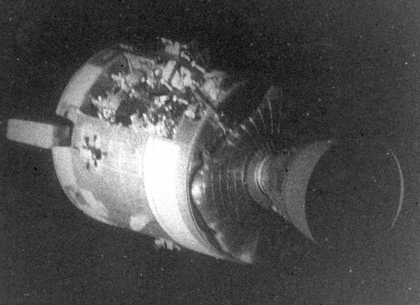 Damaged Apollo 13 Service Module Damaged Apollo 13 Service Module