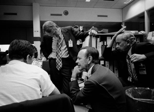 Mission Managers at NASA JSC During Skylab 3 Mission