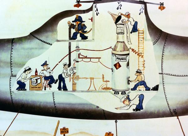 Cartoon Of Polaris Submarine With Sailors Cartoon Of Polaris Submarine With Sailors