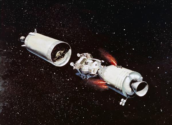 Command Service Module Docking with the Lunar Excursion Module After Translunar Injection Command Service Module Docking with the Lunar Excursion Module After Translunar Injection