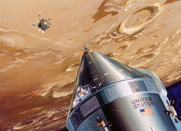 Illustration of Apollo 10 Command and Lunar Modules Illustration of Apollo 10 Command and Lunar Modules