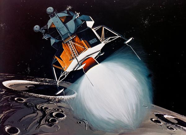 Illustration Of Apollo 10 Lunar Module Descent Illustration of Apollo 10 Lunar Module Descent