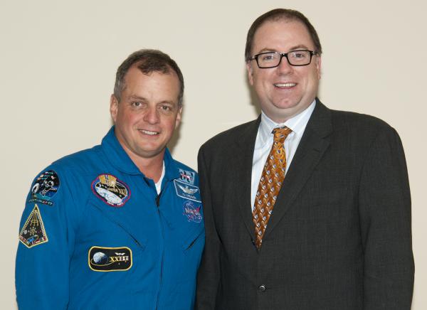 Seamus Tuohy with Astronaut TJ Creamer Seamus Tuohy with Astronaut TJ Creamer