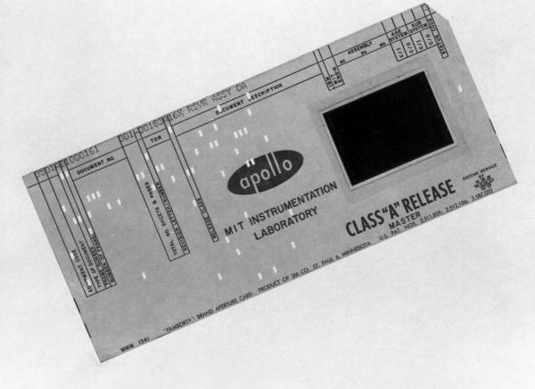 Apollo Class A Data Punch Card Apollo Class A Data Punch Card