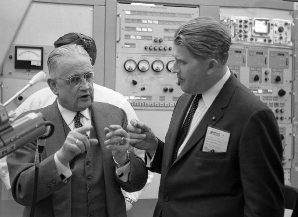 Doc Draper with Wernher von Braun Doc Draper with Wernher Von Braun