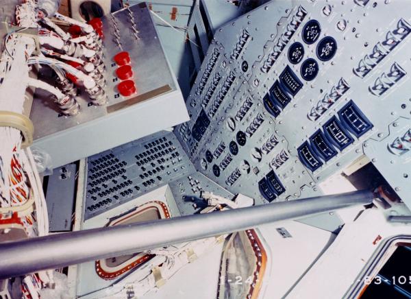 Inside view of Apollo spacecraft CSM-011 Inside view of Apollo spacecraft CSM-011