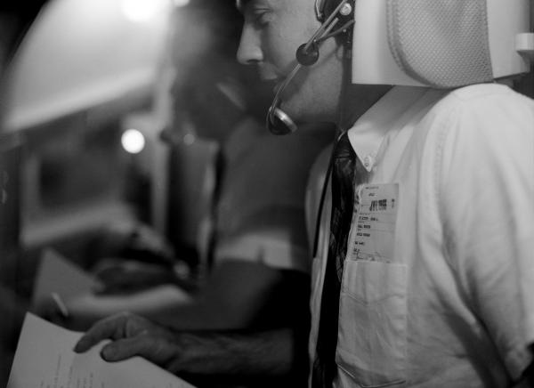 Apollo Astronaut James McDivitt Inside the Command Module Simulator Apollo Astronaut James McDivitt Inside the Command Module Simulator
