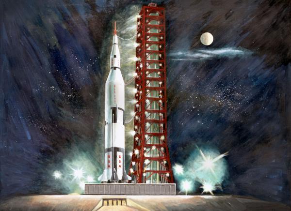 Saturn V Artwork For Apollo Movie Background Saturn V Artwork For Apollo Movie Background