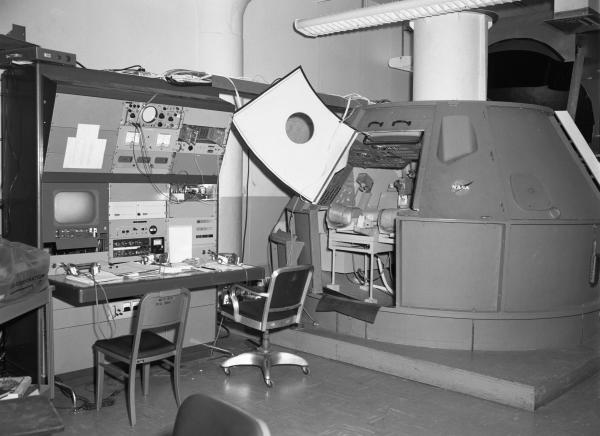 Apollo Guidance Computer Block II Simulation Monitor Console and Command Module Apollo Guidance Computer Block II Simulation Monitor Console and Command Module