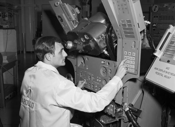 Apollo Block II System with Operator George Schmidt at Controls Apollo Block II System with Operator George Schmidt at Controls
