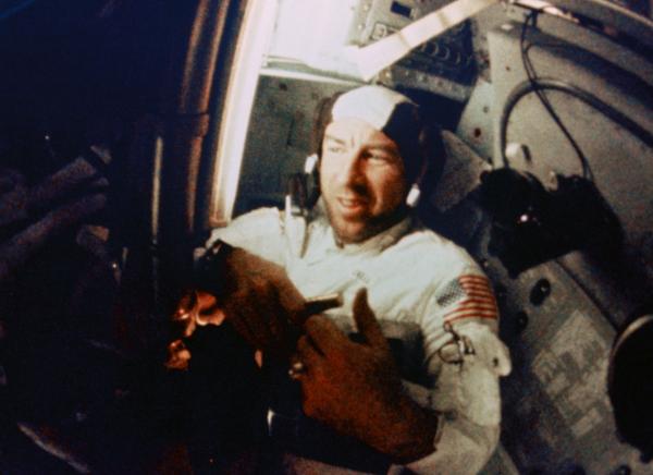 Jim Lovell in the Command Module Jim Lovell in the Command Module