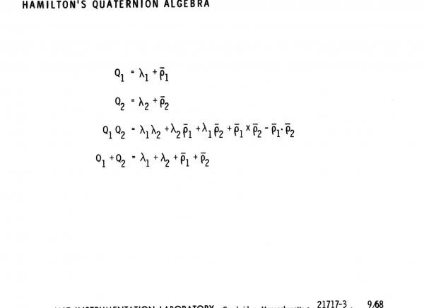 Hamilton's Quaternion Algebra