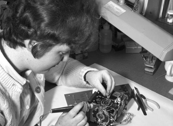 Draper Engineer Soldering the Apollo Primary Guidance, Navigation, and Control System Draper Engineer Soldering the Apollo Primary Guidance, Navigation, and Control System