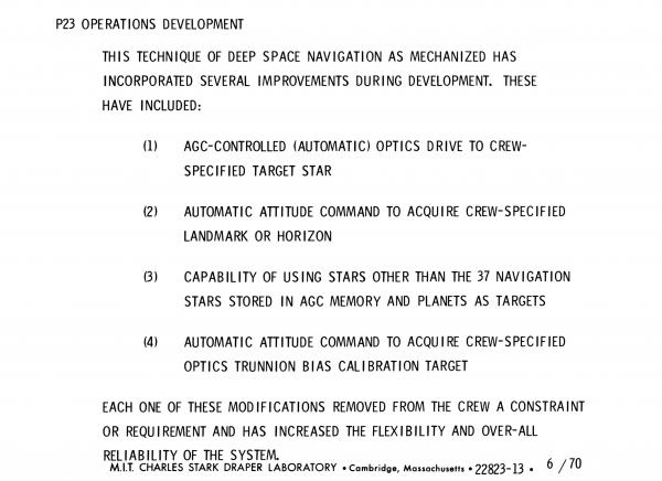 P23 Apollo Guidance Computer Operations Development P23 Apollo Guidance Computer Operations Development
