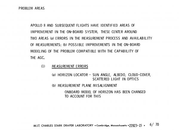 Problem Areas in the On-Board System Problem Areas in the On-Board System