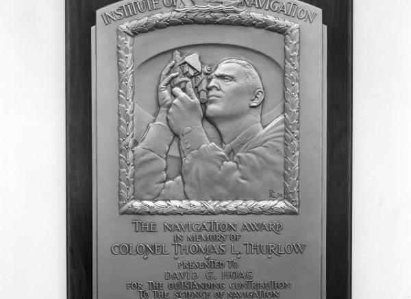 Plaque Presented by the Institute Of Navigation to David Hoag Plaque Presented by the Institute Of Navigation to David Hoag