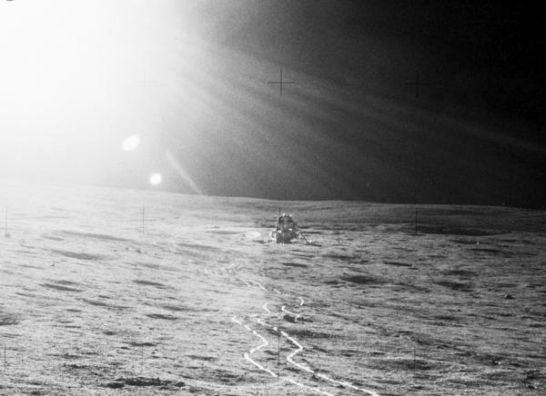 Apollo 14 Moon Surface With Tracks Apollo 14 Moon Surface With Tracks