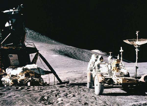 Apollo 15 Astronaut on the Lunar Rover Apollo 15 Astronaut on the Lunar Rover