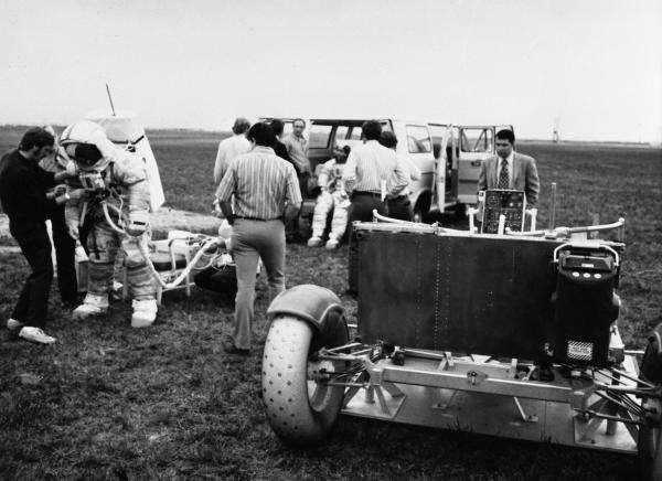 Initial Dry Run Of Apollo 17 Lunar Gravimeter Experiment Deployment, Using The Traverse Gravimeter Training Model Initial Dry Run Of Apollo 17 Lunar Gravimeter Experiment Deployment, Using The Traverse Gravimeter Training Model