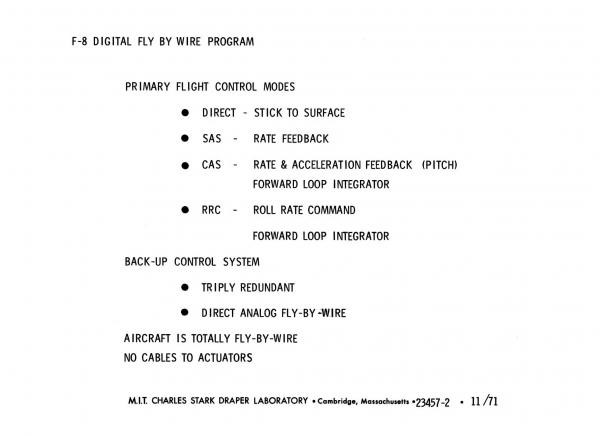F-8 Digital Fly-By-Wire Program F-8 Digital Fly-By-Wire Program