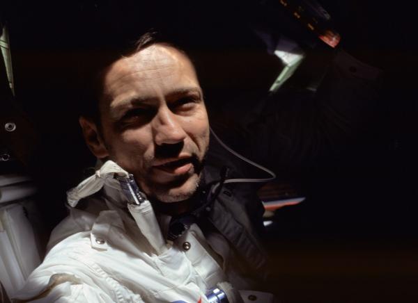 Apollo 7 Astronaut Donn Eisele During Mission Apollo 7 Astronaut Donn Eisele during Mission