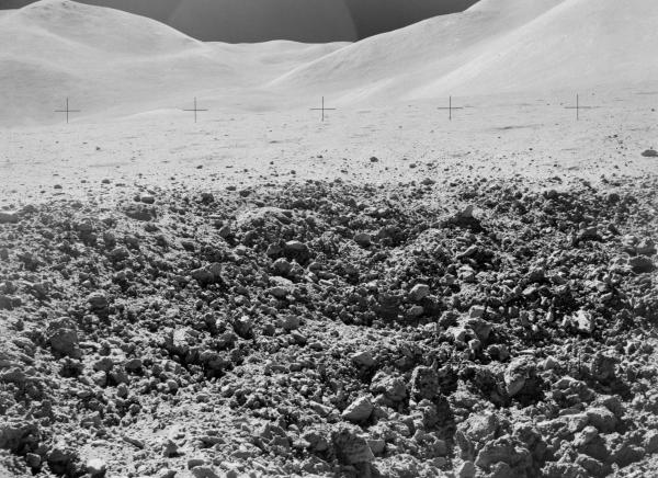 Lunar Surface View Of Crater, Apollo 15 Lunar Surface View of Crater, Apollo 15