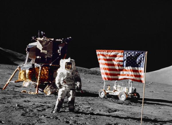 Astronaut Harrison Schmitt on Lunar Surface, Apollo 17 Astronaut Harrison Schmitt on Lunar Surface, Apollo 17