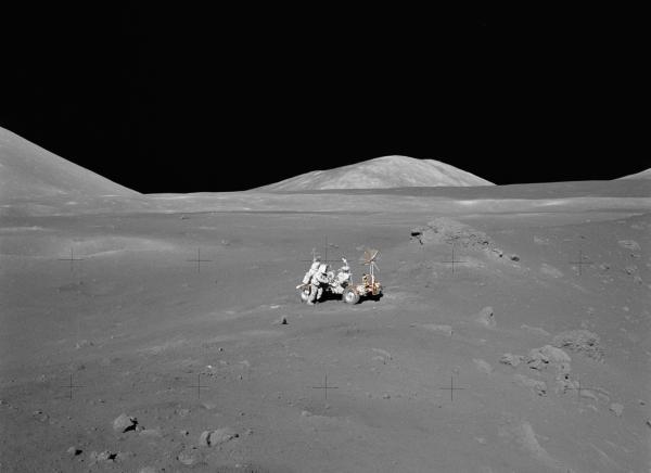 Lunarscape with Rover during Apollo 17 Lunarscape with Rover during Apollo 17