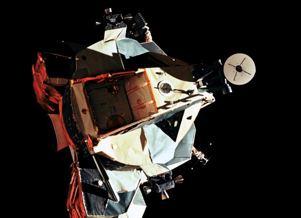 Lunar Module Challenger in Lunar Orbit Lunar Module Challenger in Lunar Orbit