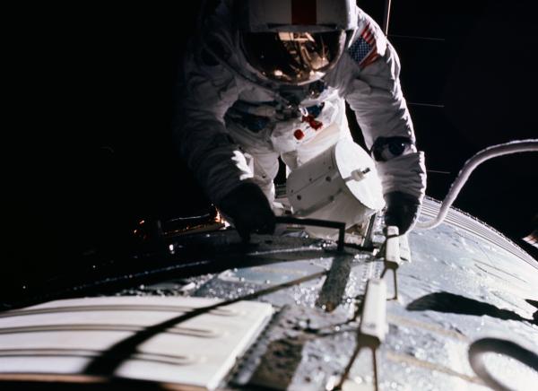 Astronaut Ronald Evans Performing an EVA Astronaut Ronald Evans Performing an EVA
