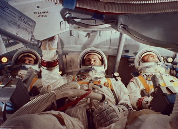 Apollo 1 Crew Inside Capsule Prior To Test Apollo 1 Crew Inside Capsule Prior to Test
