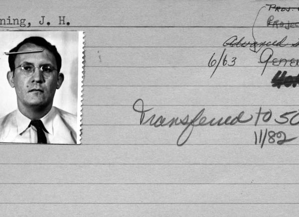 J. Halcombe Laning Employee Card J. Halcombe Laning Employee Card