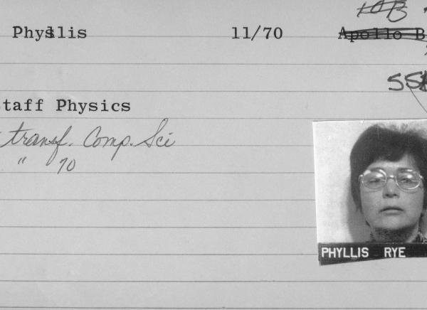 Phyllis Rye Employee Card Phyllis Rye Employee Card