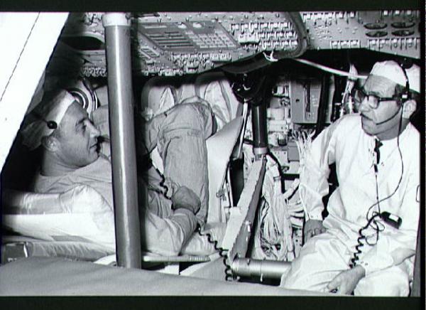 Apollo 1 Astronaut Gus Grissom Inspects Spacecraft Apollo 1 Astronaut Gus Grissom Inspects Spacecraft