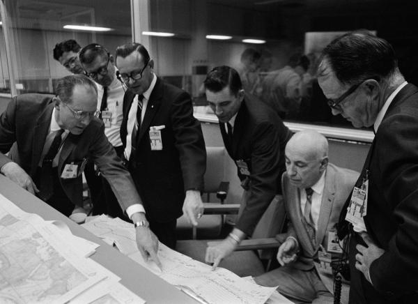 NASA Managers in Mission Control for Apollo 8 NASA Managers in Mission Control for Apollo 8