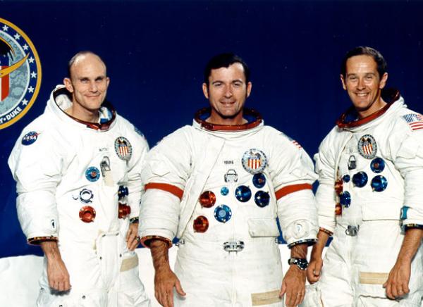 Apollo 16 Crew: Mattingly, Young, and Duke Apollo 16 Crew: Mattingly, Young, and Duke
